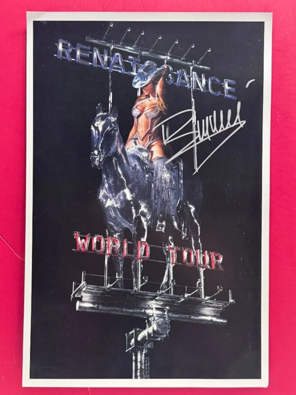 HAND SIGNED BEYONCE RENAISSANCE World Tour Poster by Beyonce COA…